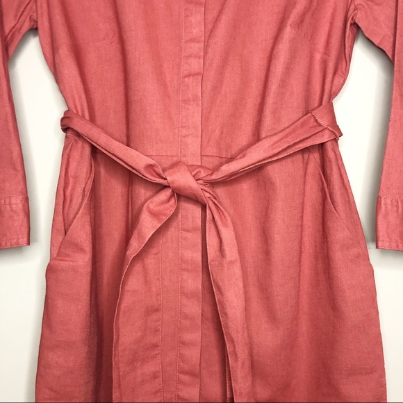 boden freya linen shirt dress